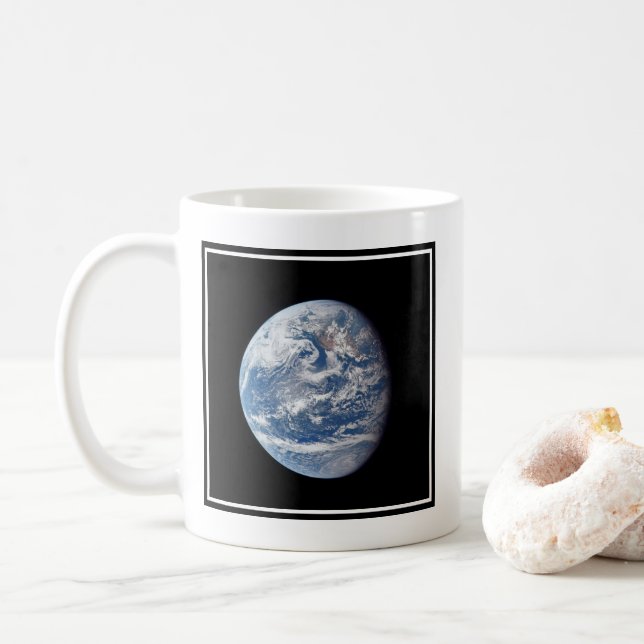 Caneca De Café Planeta Terra Tirada Pela Tripulação Apollo 11. (Com Donut)