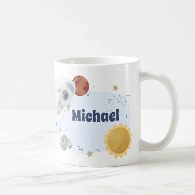 Caneca De Café Planetas Astronautas Espaciais (Direita)