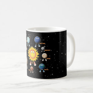 Caneca De Café Planetas e Sistema Solar