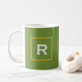 Caneca De Café Planilha de Cor Sólida Verde da Floresta Pessoal
