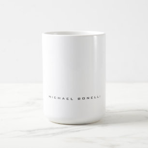 Caneca De Café Planilha minimalista profissional de nome próprio 