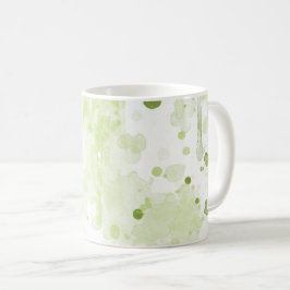 Caneca De Café Planilhas de Aquarela Verde e Sage