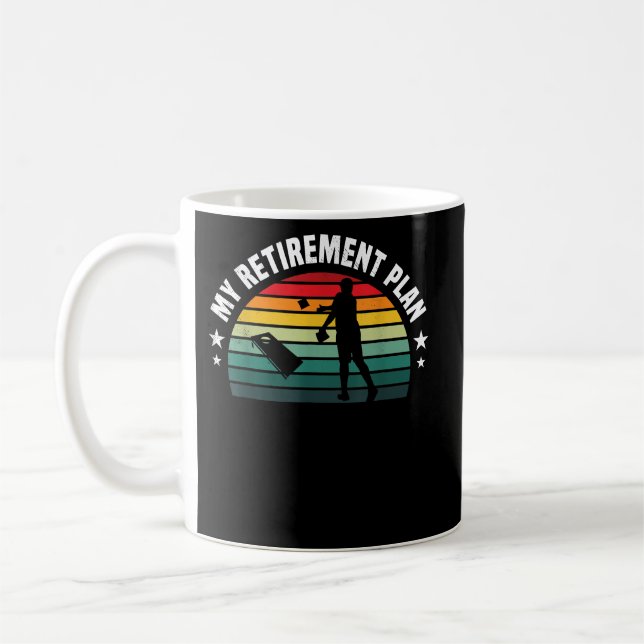Caneca De Café Plano de aposentadoria de Cornhole (Esquerda)