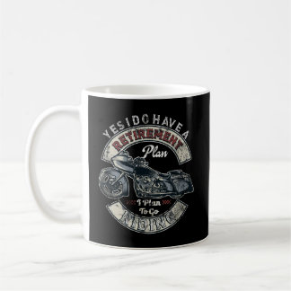 Caneca De Café Plano De Aposentadoria Para Ir Dirigir O Motorcycl