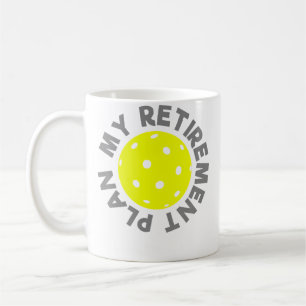 Caneca De Café Plano de Aposentadoria Pickleball Pickle Ball