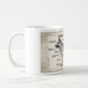 Caneca De Café Plano de Cachorro Pastor Alemão