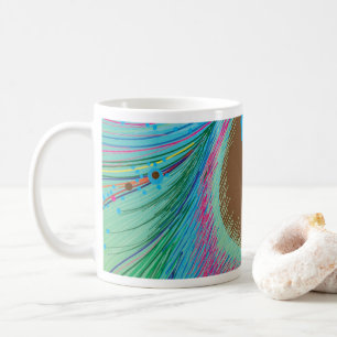 Caneca De Café Plano de fundo das linhas de destino de pico