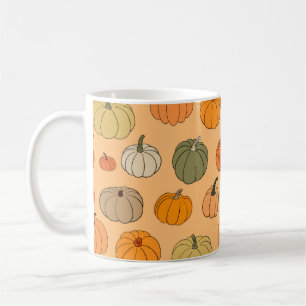 Caneca De Café Plano de fundo sem descontinuidades do outono bril