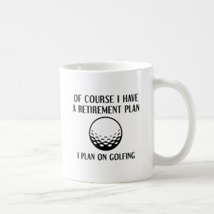 Caneca De Café Plano de Golfe para Aposentadoria