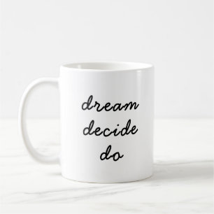 Caneca De Café Plano de Sonho Faça Moderno Estilo Minimalista Rot