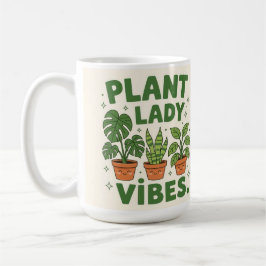 Caneca De Café Plant lady vibes cute botanical Coffee Mug