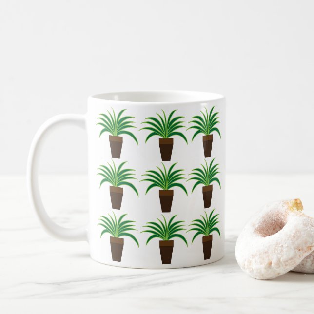 Caneca De Café Planta-Aranha  (Com Donut)