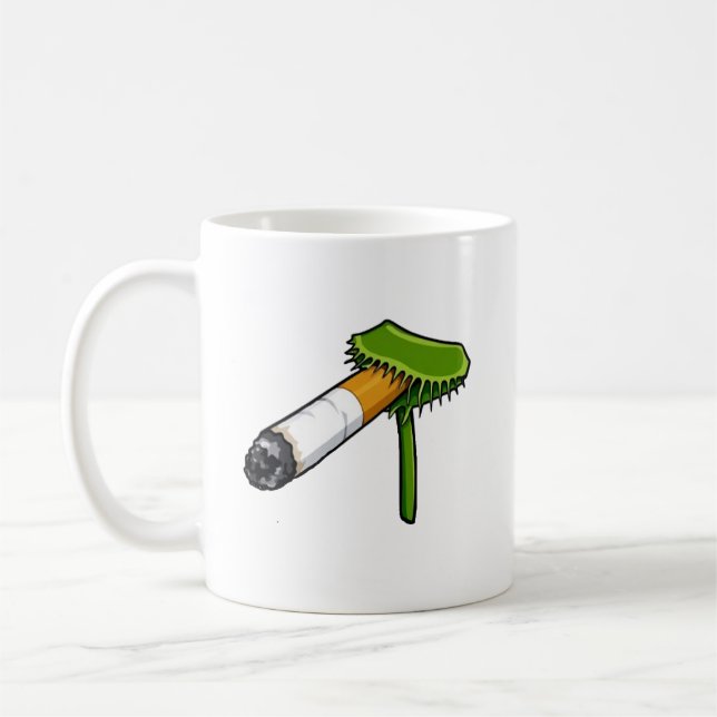 Caneca De Café Planta de Armadilha de Vênus Com Cig (Esquerda)