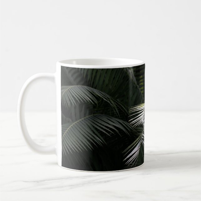 CANECA DE CAFÉ PLANTA DE FOLHA VERDE (Esquerda)