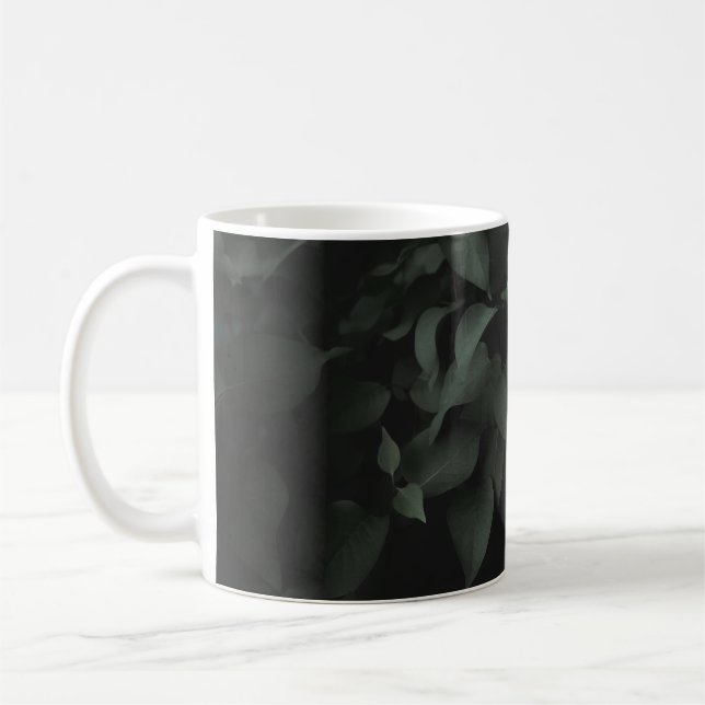 CANECA DE CAFÉ PLANTA DE FOLHA VERDE (Esquerda)