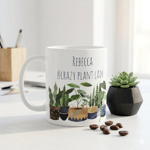 Caneca De Café Planta de Pote e Cactus