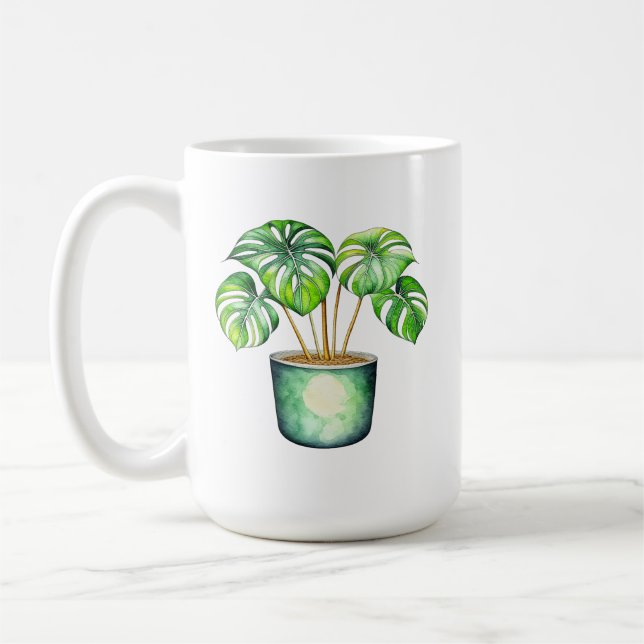 Caneca De Café Planta mãe | Instalação de Monstera (Esquerda)