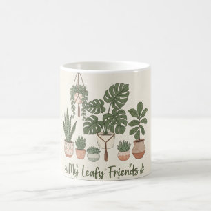 Caneca De Café Planta "Meus Amigos de Folha"