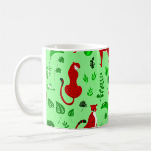Caneca De Café planta monstera de leopardo-da-chita
