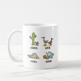 Caneca De Café Plantas, aves e rochas e coisasMug