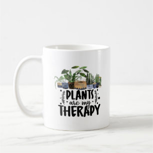 Caneca De Café Plantas Botânicas Mínimas São Minha Terapia