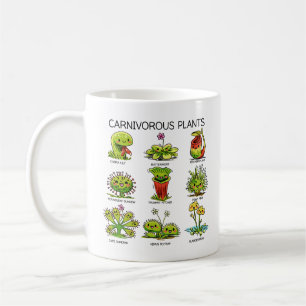 Caneca De Café Plantas Carnívoras Fofas