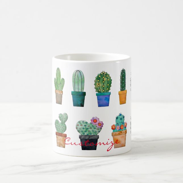 Caneca De Café Plantas De Cactus Associadas Thunder_Cove (Centro)