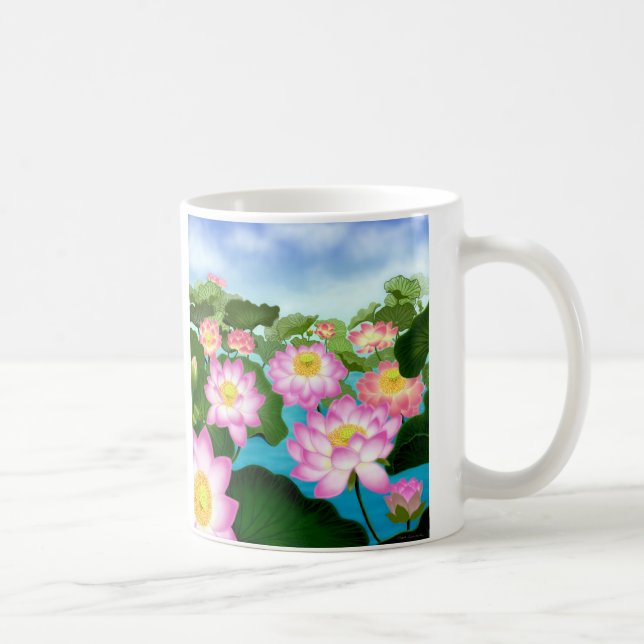 Caneca De Café Plantas de Lotus sagrado (Direita)
