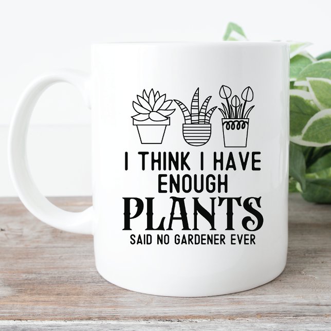 Caneca De Café Plantas Engraçadas O Suficiente (Criador carregado)