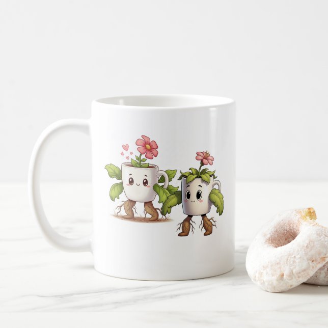Caneca De Café Plantas pai presente perfeito para o dia das mães  (Com Donut)
