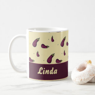 Caneca De Café Plantas roxas de berço amarelas