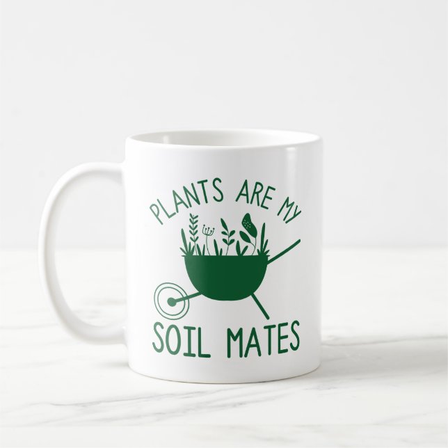 Caneca De Café Plantas São Meus Amigos De Solo (Esquerda)