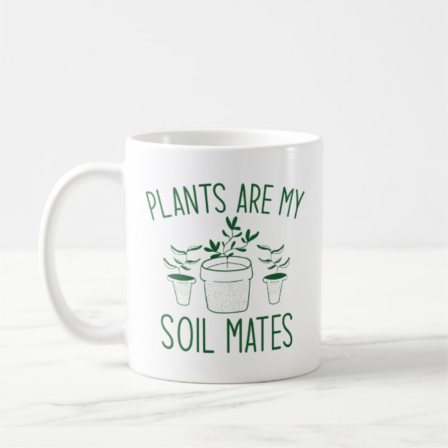 Caneca De Café Plantas São Meus Amigos De Solo (Esquerda)