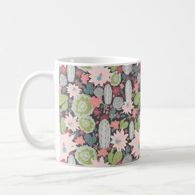 Caneca De Café Plantas Suculentas E Cactus (Esquerda)