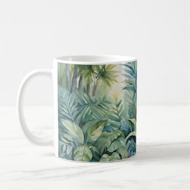 Caneca De Café Plantas Tropicais Palmeiras (Esquerda)