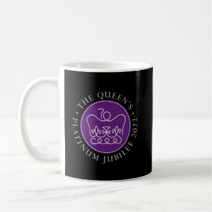 Caneca De Café Platinum Jubilee Emblem em preto