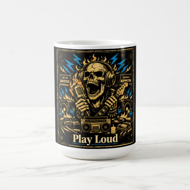 Caneca De Café Play Loud – Volume Up Music Rebellion (Centro)