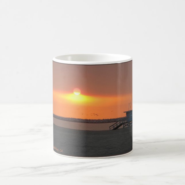 Caneca De Café Playa del Rey Sunset - Mike Izzo (Centro)