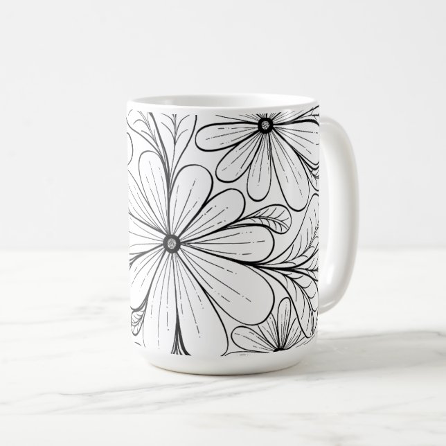 Caneca De Café Playful Petals Mug (Frente Esquerda)