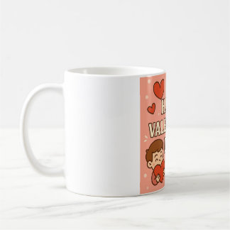 Caneca De Café Playful Valentine's Day Mug – Cartoon Couple & Hea