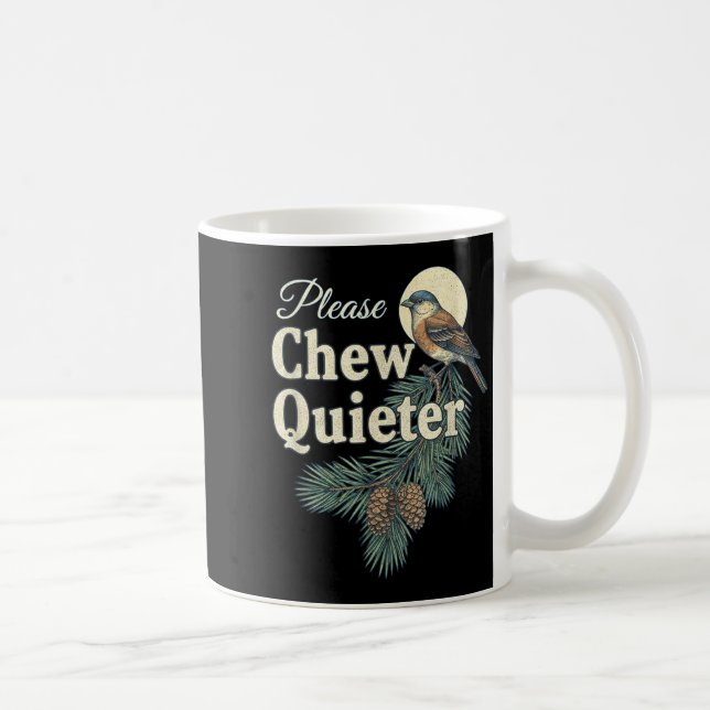 Caneca De Café Please Chew Quieter Christmas Funny Novelty  (Direita)