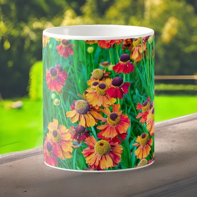 Caneca De Café Plethora dos Helênios Vermelho e Laranja (Criador carregado)
