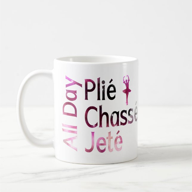 Caneca De Café Plie, Chasse, Jete ~ Balé (Esquerda)