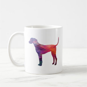 Caneca De Café Plott Hound Geométrico Púrpura