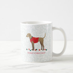 Caneca De Café Plott Hound Hunting Dog Feliz Design de Natal