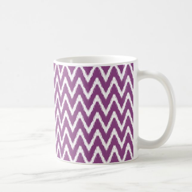 Caneca De Café Plum Asian Moods Ikat Chevrons (Direita)