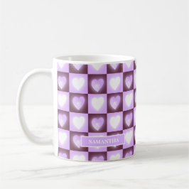 Caneca De Café Plum Mauve Celestial Hearts Valentine’s Gift