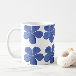 Caneca De Café Plumbago de Petais de Flores