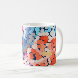 Caneca De Café Plumeria Tropical Dotada de Flores de Ponta Abstra