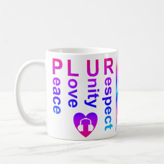 Caneca De Café PLUR (Paz Amor Unity Respeito)